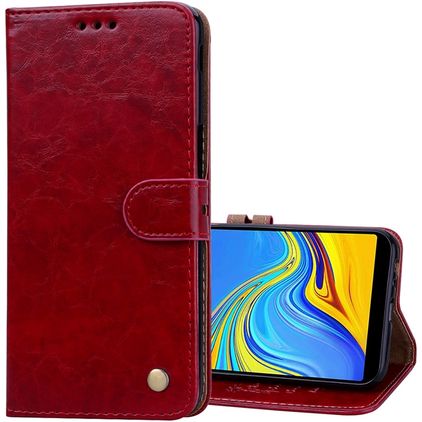 Mobigear Wallet Housse Samsung Galaxy J6 Plus Etui Porte-Monnaie - Rouge