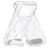 Mobiparts Hardcover Coque Transparente iPhone 18 Pro MagSafe Coque arrière Rigide avec Support Amovible - Transparent