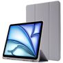 Mobigear Tri-Fold Gel Coque iPad Air 11 Pouces (2025) Etui en TPU,Similicuir + Porte-crayon - Gris