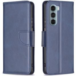 Mobigear Excellent Housse Motorola Moto G200 5G Etui Porte-Monnaie - Bleu