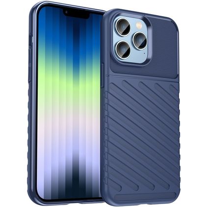 Mobigear Groove Coque iPhone 14 Plus Coque arrière en TPU Souple - Bleu