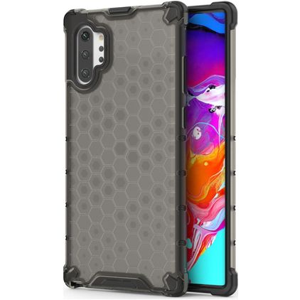 Mobigear Honeycomb Coque Samsung Galaxy Note 10 Plus Coque arrière Rigide Anti-Chocs - Noir