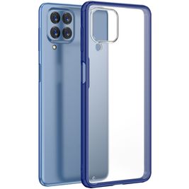 Mobigear Shockproof Coque Samsung Galaxy M53 Coque arrière Rigide - Transparent / Bleu