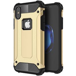 Mobigear Outdoor Coque iPhone X Coque arrière Rigide Anti-Chocs - Or