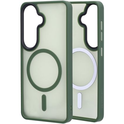 Mobiparts Hardcover Coque Samsung Galaxy S26 MagSafe Coque arrière Rigide - Satin Green