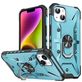 Mobigear Armor Ring Coque iPhone 14 Coque arrière Rigide Anti-Chocs avec Anneau-Support - Bleu