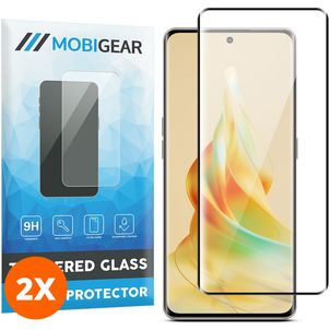 Mobigear Premium OPPO Reno 8T 5G Verre trempé Protection d'écran - Compatible Coque - Noir (Lot de 2)