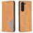 Mobigear Rhombus Slim Housse Samsung Galaxy S25 Plus Etui - Cognac