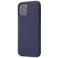 Mobigear Rubber Touch Coque iPhone 12 Coque arrière en Silicone - Dark Blue