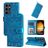 Mobigear Sunflower Housse Samsung Galaxy S24 Ultra Etui Porte-Monnaie - Bleu