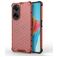 Mobigear Honeycomb Coque OPPO A98 Coque arrière Rigide Anti-Chocs - Rouge