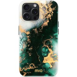 MIO iPhone 15 Pro MagSafe Plastique rigide Coque arrière - Green Marble