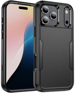 Mobigear Ultra Tough Coque iPhone 17 Pro Coque arrière Rigide Anti-Chocs - Noir