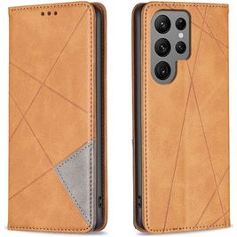 Mobigear Rhombus Slim Housse Samsung Galaxy S25 Ultra Etui - Cognac