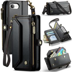 CaseMe C36 Housse iPhone 16e Etui Porte-Monnaie - Noir