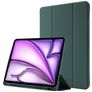 Mobigear Tri-Fold Gel Coque iPad Air 13 Pouces (2024) Etui en TPU,Similicuir + Porte-crayon - Vert