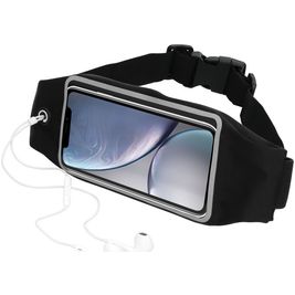 Mobiparts Comfort Fit Belt Brassard Téléphone iPhone XR Ceinture Coque de Sport en Neoprène - Noir