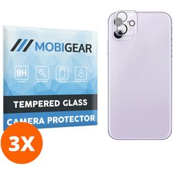 Mobigear iPhone 11 Verre trempé Protection Caméra - Compatible Coque (Lot de 3)