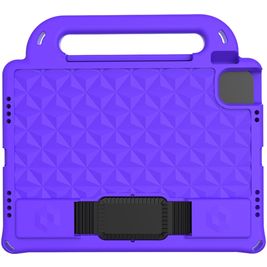 Mobigear Diamond Coque iPad Pro 11 Pouces (2021) Coque de tablette pour enfants avec Poignée Enfants en EVA - Violet