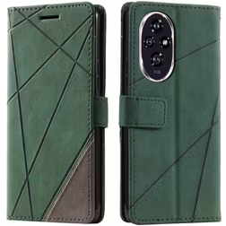 Mobigear Rhombus Housse HONOR 200 Etui Porte-Monnaie - Vert