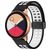 Mobigear Sport Plus Mag Bracelet Silicone Smartwatch Fermeture magnétique - Connexion universelle de 22 mm - Noir / Blanc