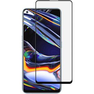 Mobigear Premium Realme 7 Pro Verre trempé Protection d'écran - Compatible Coque - Noir