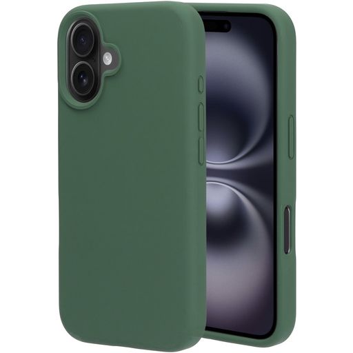 Mobiparts Coque iPhone 16 Coque arrière en Silicone - Forest Green
