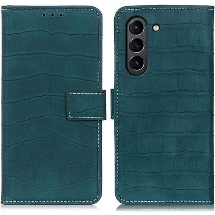 Mobigear Croco Samsung Galaxy S21 FE Étui Portefeuille - Vert