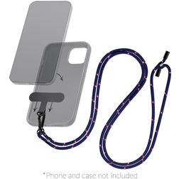 Mobilize Lanyard - Cordon de téléphone universel ajustable - Bleu / Rouge