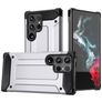 Mobigear Outdoor Coque Samsung Galaxy S24 Ultra Coque arrière Rigide Anti-Chocs - Argent