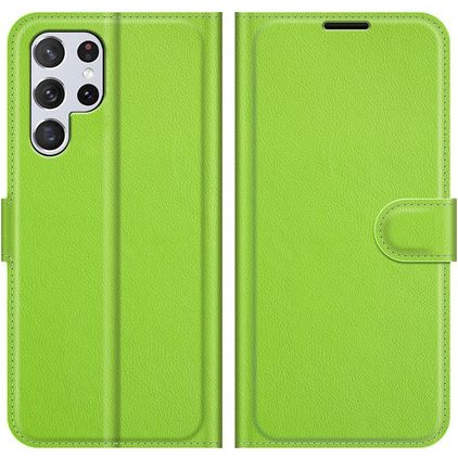 Mobigear Classic Samsung Galaxy S22 Ultra Étui Portefeuille - Vert