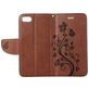 Mobigear Flowers Housse iPhone SE (2020) Etui Porte-Monnaie - Marron