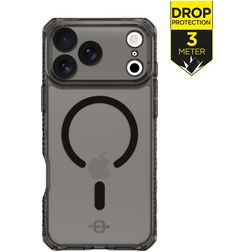 ITSKINS Level 2 HybridMagFrost R Coque iPhone 17 Pro Max MagSafe Coque arrière Rigide Anti-Chocs - Noir