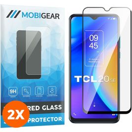Mobigear Premium TCL 20 SE Verre trempé Protection d'écran - Compatible Coque - Noir (Lot de 2)