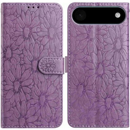 Mobigear Flowers Housse iPhone Air Etui Porte-Monnaie - Violet