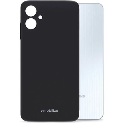 Mobilize Rubber Gelly Coque Samsung Galaxy A06 Coque arrière en TPU Souple - Noir