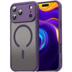 Mobigear Shockproof Coque iPhone 18 Pro Max MagSafe Coque arrière Rigide - Violet