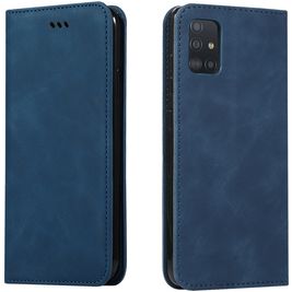 Mobigear Retro Slim Housse Samsung Galaxy A71 Etui Porte-Monnaie - Bleu