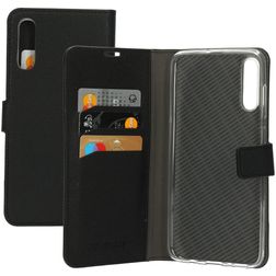 Mobiparts Saffiano Wallet Housse Samsung Galaxy A70 Etui Porte-Monnaie - Noir