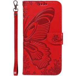 Mobigear Butterfly Housse Samsung Galaxy S25 Plus Etui Porte-Monnaie - Rouge