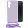 Mobilize Lanyard Gelly Samsung Galaxy A34 Coque avec cordon en TPU Souple - Pastel Purple