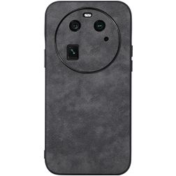 Mobigear Fabric Coque OPPO Find X6 Coque arrière Rigide - Noir