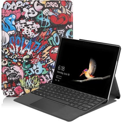 Mobigear Design Coque Microsoft Surface Go 2 Etui - Graffiti