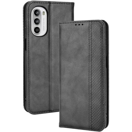 Mobigear Sensation Housse Motorola Moto G82 Etui Porte-Monnaie - Noir