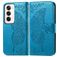 Mobigear Butterfly Housse OPPO Reno 12 Pro Etui Porte-Monnaie - Bleu