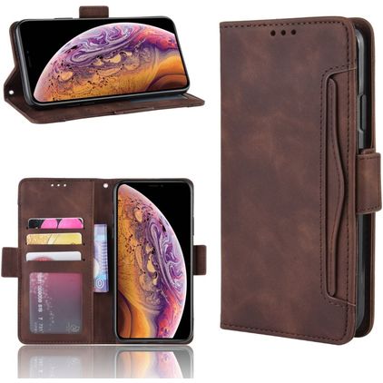 Mobigear Slide Wallet Housse iPhone 11 Pro Etui Porte-Monnaie - Marron