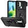 Mobigear Armor Ring Cam Slide Coque Xiaomi Redmi A1 4G Coque arrière Rigide Anti-Chocs avec Anneau-Support et Protecteur Lentilles - Noir