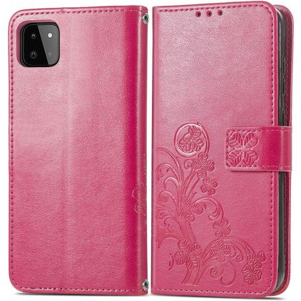 Mobigear Clover Housse Samsung Galaxy A22 4G Etui Porte-Monnaie - Magenta