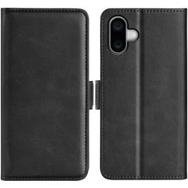 Mobigear Slim Magnet Housse iPhone 16 Etui Porte-Monnaie - Noir