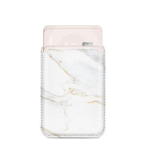 MIO - Porte Cartes en - 3 Cartes - Compatible MagSafe - White Marble